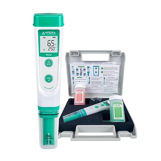 APERA INSTRUMENTS AI209 Value Series PH20 Waterproof pH Tester Kit, ±0.1 pH Accuracy & Etekcity Food Scale, Digital Kitchen Scale, 304 Stainless Steel, Weight in Grams and Ounces