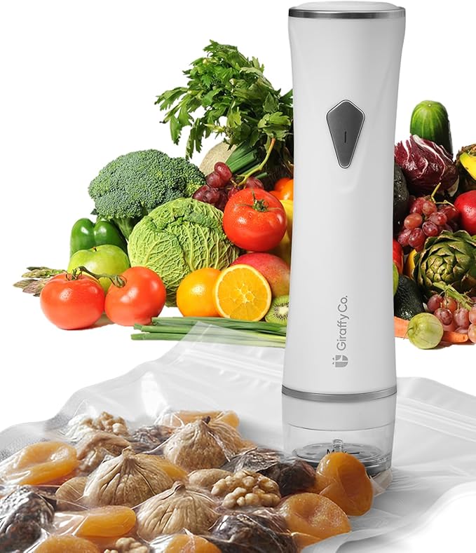 Cordless Handheld Vacuum Sealer Machine for Food (Machine Only), Portable Vacuum Sealer with Visible Water Tank for Reusable Valve Vacuum Bags, Meal Prep & Freezer Storage