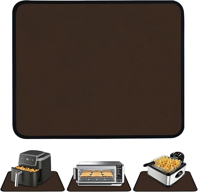 Heat Proof Mat for Air Fryer, Deep Fryer, Coffee Maker, 12x14in Heat Resistant Pad for Kitchen Countertop, Protective Mat for Quartz Counter
