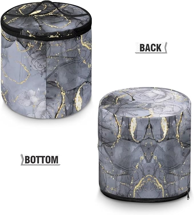 Electric Pressure Cooker Insulation Handbag Accessories Pockets Pressure Cooker Storage Bag Kitchen Decor, Rose Black Marble