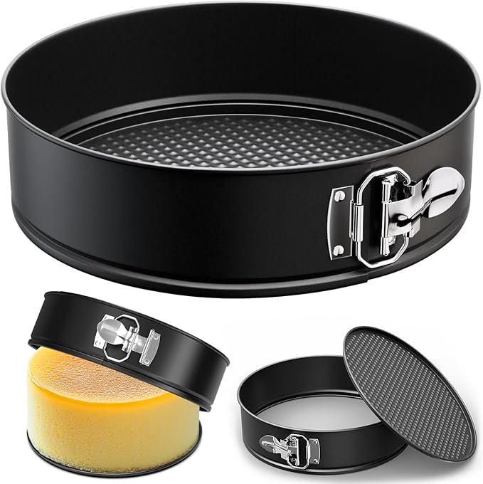 ZeroPone 10 Inch Springform Pan with Removable Bottom, Non-stick Round Spring Form Cake Mold Cheesecake Pan For Baking
