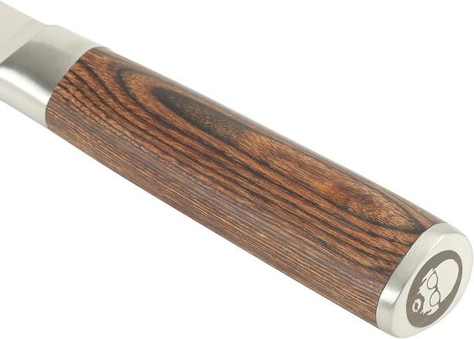 Babish 8-Inch Carving Knife – High-Carbon 1.4116 German Steel Slicing Knife with Dark Pakka Wood Handle, Full-Tang Razor Sharp Blade for Carving Meat, Turkey, Roast & BBQ