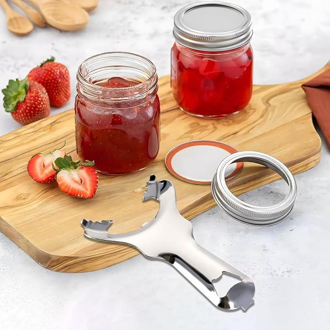 2PCS Jar Opener,Multi-Function Stainless Steel Jar Opener,Practical Multifunctional Jaropener,Easy Twist Manual Handheld Top Remover