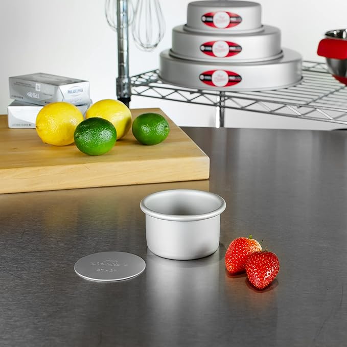 Fat Daddio's PCC-32CASE Anodized Aluminum Round Cheesecake Pans, 6 Piece Set, 3 x 2 Inch