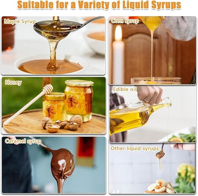 Honey Dispenser No Drip with Base 2026 New Upgrade, 12OZ Glass Honey Jar pot with Handle, Syrup Dispenser for Coffee or Tea, Mess Free Honey Dispenser for Honey and Syrup (Black)