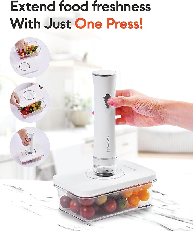 Vacuum Food Storage Canister Set (3 pcs) – BPA-Free, Durable Food Containers for Vacuum Sealer Machine, Extend Freshness 3-5X, Freezer Safe