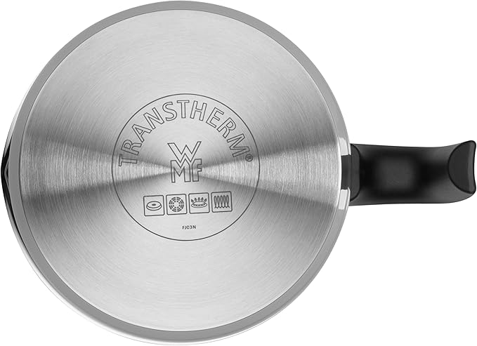 WMF 794769990 milk pot Ø 14 cm approx. 1,7l pouring rim Cromargan stainless steel brushed suitable for all stove tops including induction dishwasher-safe, Silver