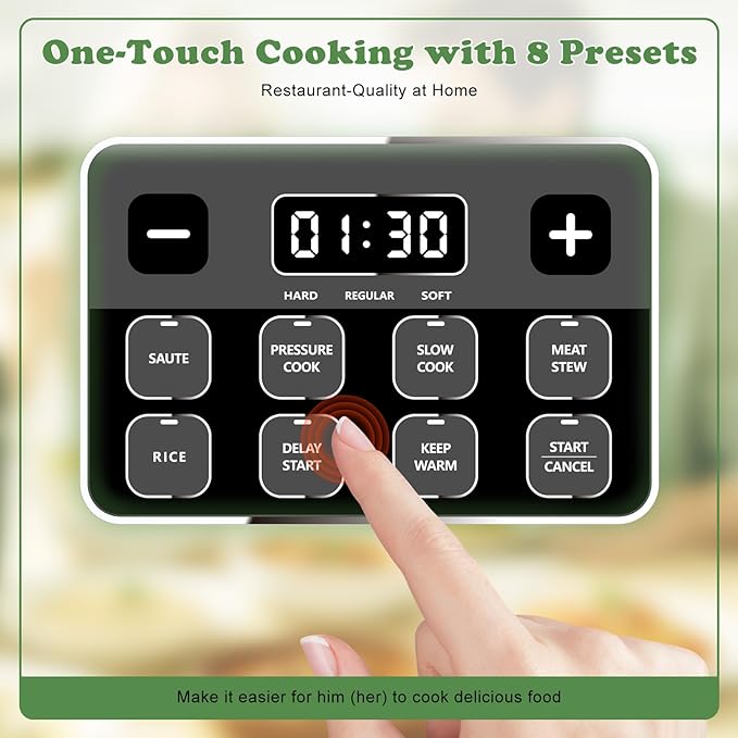 Fullwill 7 in1 Electric Pressure Cooker Lite 3 Quarts, Slow Cooker, Rice Cooker,Steamer, Sauté, Warmer, Olla de Presion Nonstick Pot amd DIY
