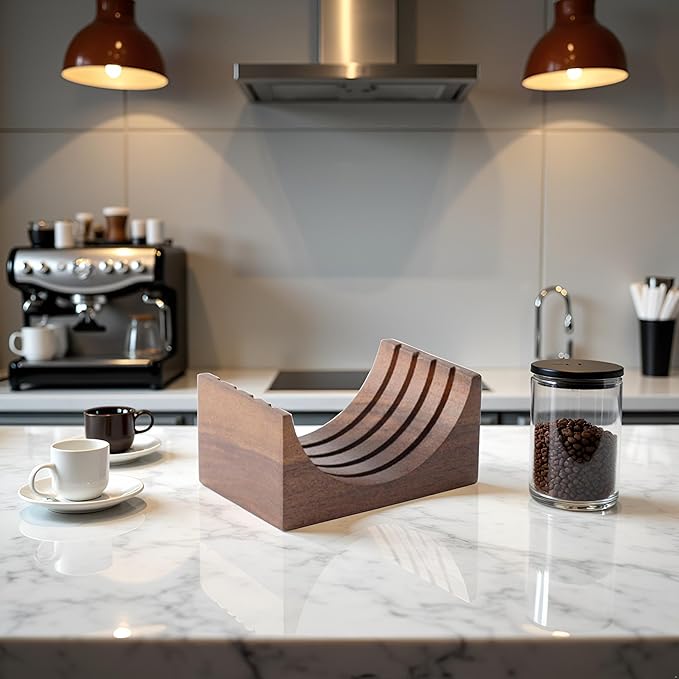 Espresso-Puck Screen Walnut-Stand Coffee Reusable Filter for Espresso-Portafilter Holder Wooden-Stand for 51/53/58mm Coffee Filter Screen Holder Coffee Machine Part Accessories