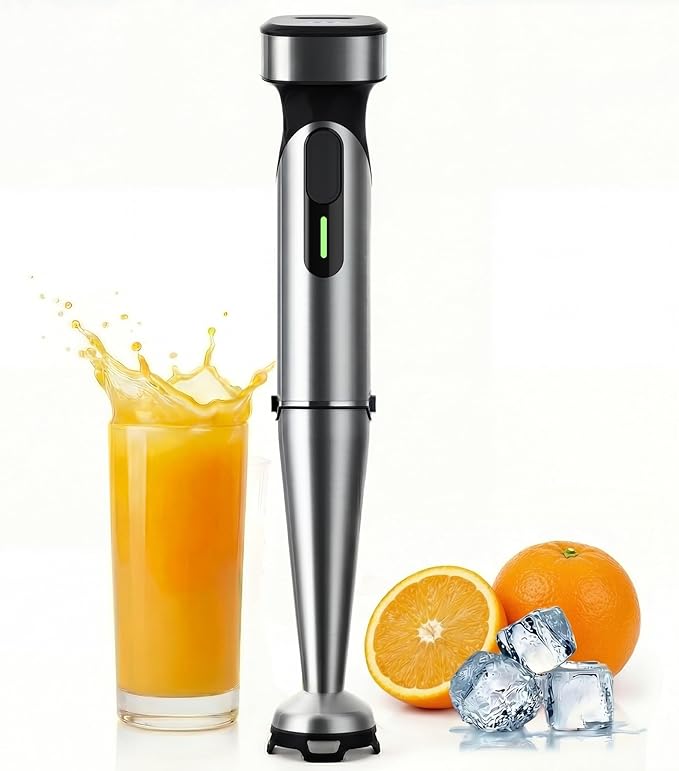 Turelar Cordless Immersion Blender with Rchargeable Battery, Portable Hand Blenders with Adjustable Speed, Hand Held Stick Mixer for Effortless Blending Shakes, Smoothies, Soups, Puree or Baby Food