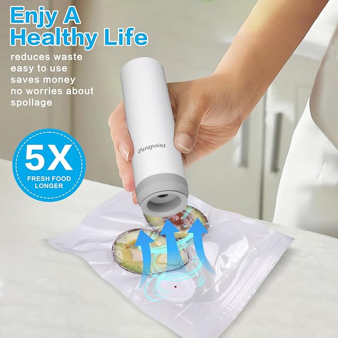 Handheld Vacuum Sealer for Food Powerful Vacuum Sealer Machine,Seal Meal Saver,Portable Food Sealer (Vacuum Sealer Machine + 20 Reusable Vacuum Bags）