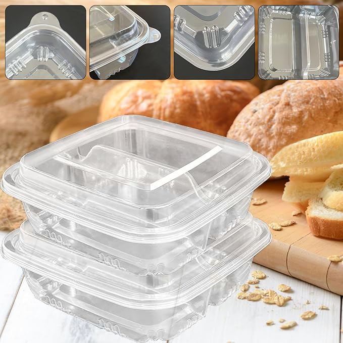 Haawooky 30 Pack Bento Snack Containers,2 compartments Lunchable Containers with Lids,Divided Food Containers for School, Work and Travel