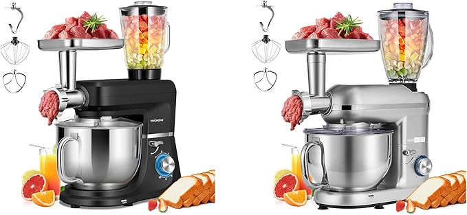 VIVOHOME 6 in 1 Multifunctional Stand Mixer with 3 in 1 Multifunctional Stand Mixer