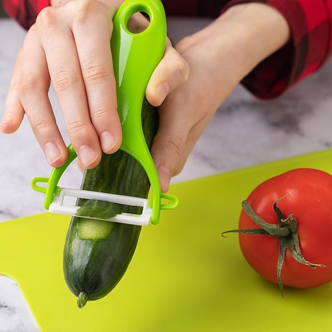 uxcell Vegetable Peeler Set, 4.5 Inch Stainless Steel Potato Peeler for Apple Fruits Black