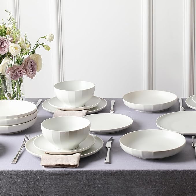 Stone Lain Rio 24-Piece Dinnerware Set Stoneware, Beige