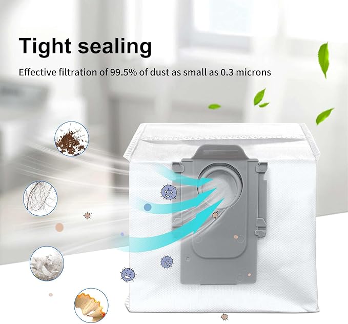 23 PCS Accessories Kit Compatible with Roborock S8 Pro Ultra Robot Vacuum Cleaner,6 Side Brushes,4 HEPA Filters,4 Dust Bags,1 Cleaning Brush,2 Main Brushes,4 Mop Pads,2 Tools