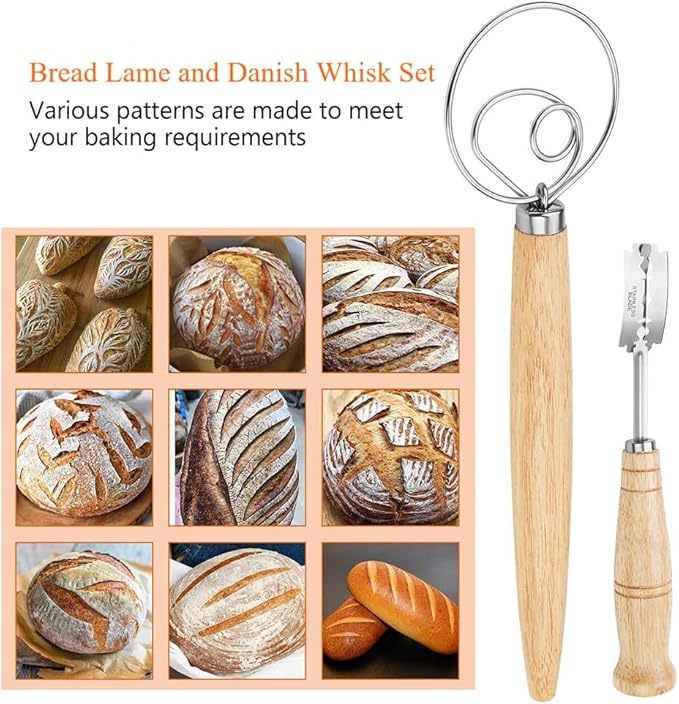 Danish Dough Whisk (with lame)