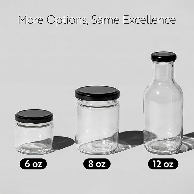 Restaurantware 100 Pack Of Glass Jars, 8 Oz Durable Glass Jars With Lids, Small Mason Jar For Food Reusable Hot And Cold Friendly, For Restaurants And Kitchens, Clear Storage Jar