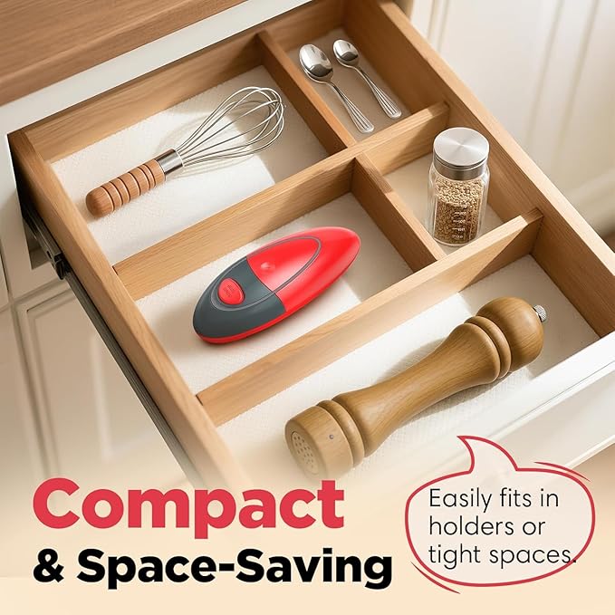 Easy Electric Can Opener One Touch Fits All Can Sizes with Safety Smooth Edge for Kitchen, Hands Free Can Opener electric with Battery Operation for Seniors, Arthritis and Chef