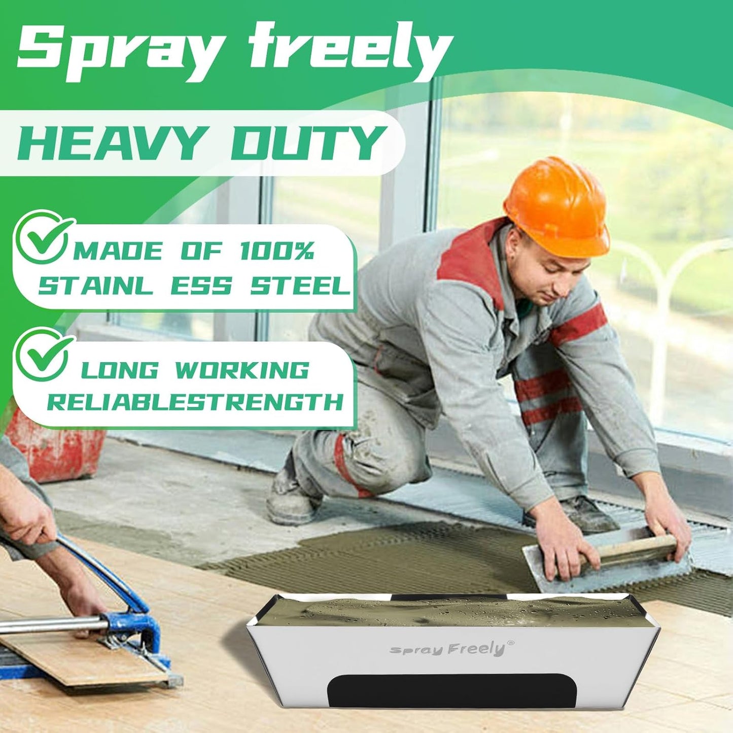 Drywall Mud Pan, Stainless Steel Mud Pan, Sheared Edges for Easy Knife Cleaning, Perfect Size for Larger Drywall Knife, Suitable For Mortar, Mixing Cement, Putty And Paint (12 Inch 1 Pack)