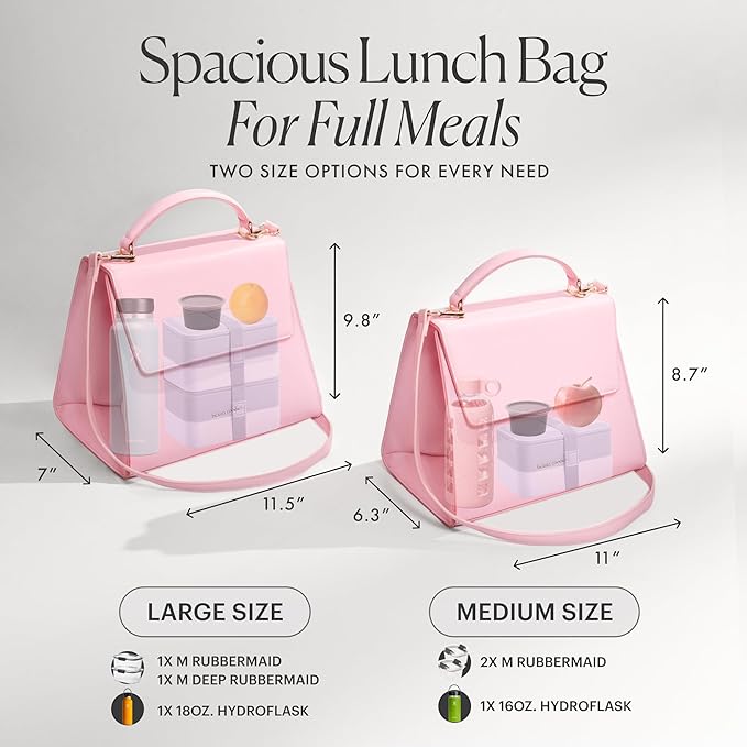 Cute Pink Lunch Bags for Women, Adult Lunch Box for professionals, Lunch Bag Women Insulated Tote Purse, Womens Lunch Bags for the office, Teacher and Nurses and Professionals. makes a great gift !