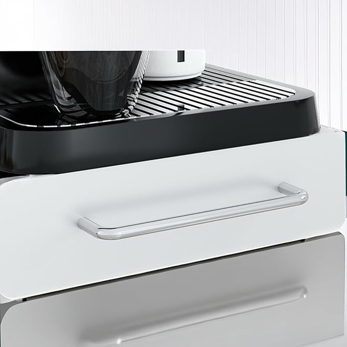 K Cup Holder Drawer, Compatible with K-Cups, 30 Pods Capacity, K Pod Drawer Organizer for Countertop, Coffee Machine Base, Easy Installation (White)