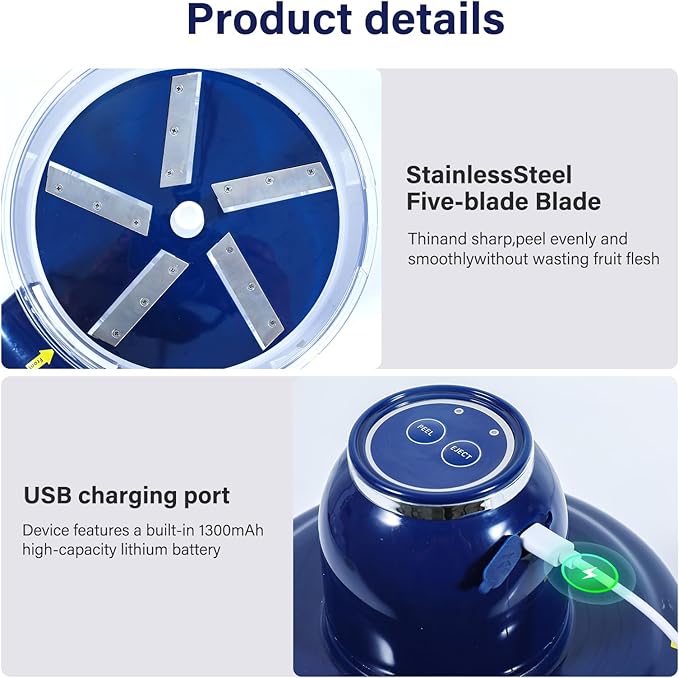 Electric Grape Peeler Machine, One-Button Automatic Fruit Garlic Peeler Machine, Food-grade Material Suitable For Making Baby Puree And Desserts, USB Rechargeable, Easy To Clean