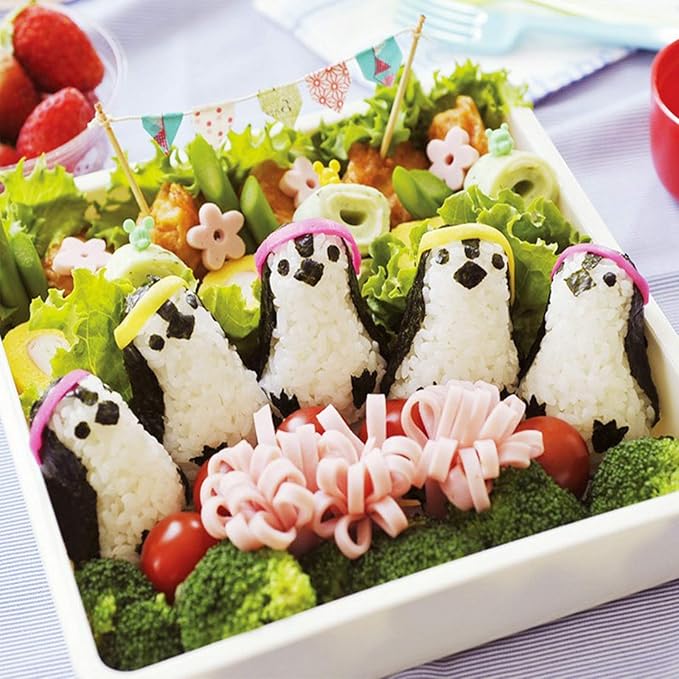 Sushi Making Kit Rice Ball Molds Bento Accessories Sandwich Cutters for Kids Kitchen Tools for Baby Kids Meal