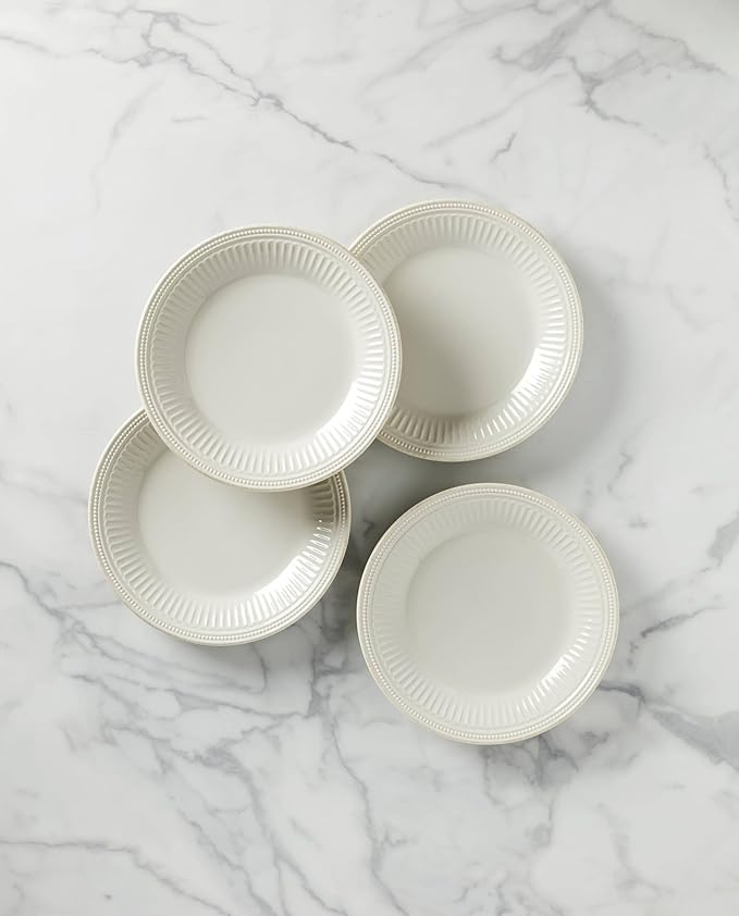 Lenox 895721 French Perle Groove Dinner Plates, Set Of 4