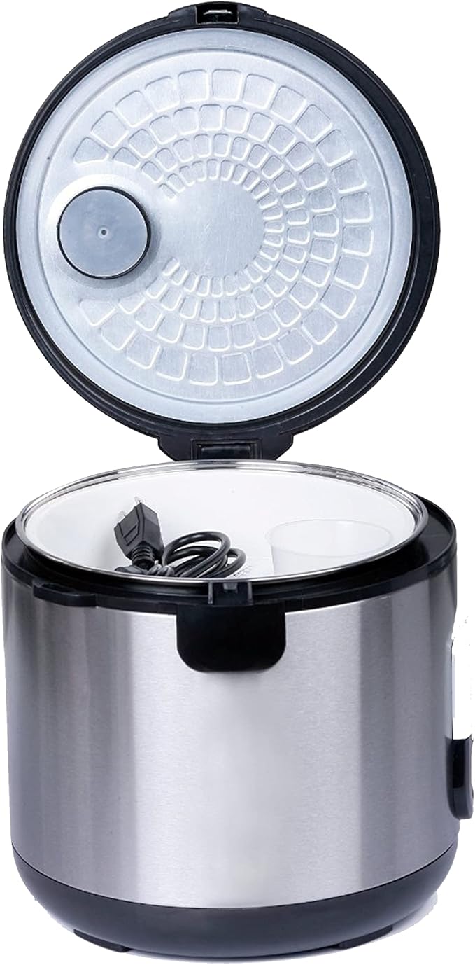 Tayama 20-Cup Stainless Steel Automatic Rice Cooker & Food Steamer, Black