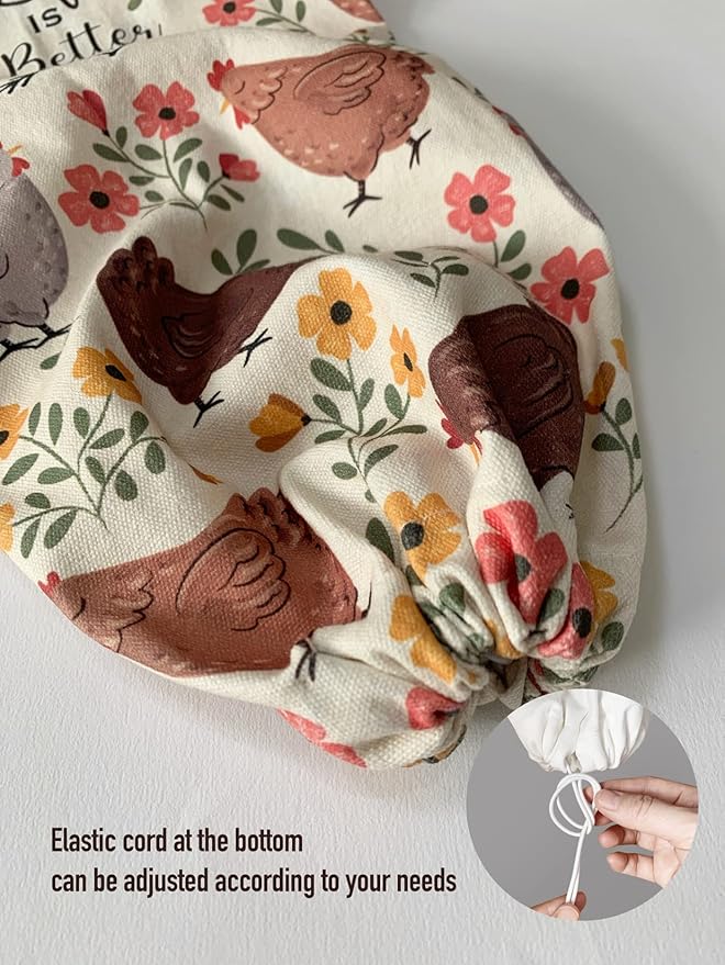 Hglian Plastic Bag Holder,Funny Chickens Grocery Bags Storage Organizer Keeper,Cute Farmhouse Kitchen Decor Gifts for Women Chicken Lover