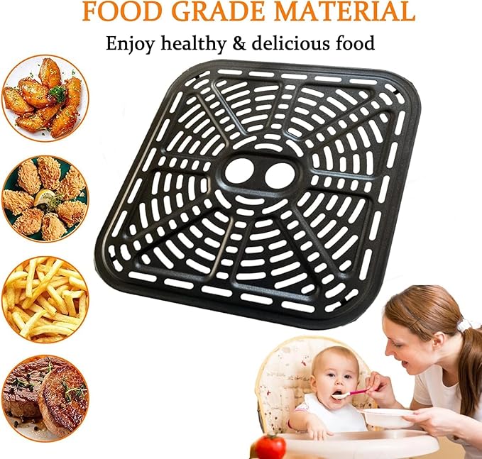 6.8QT Air Fryer Rack for COSORI Pro III Dual Blaze Air Fryers, Upgraded Air Fryer Tray Grill Crisper Plate Pan Insert Grate Grid Shelf for 6.8QT COSORI Air Fryer, Nonstick, Dishwasher Safe