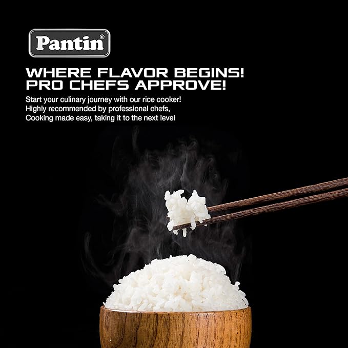 Pantin Commercial Electric Rice Cooker – 20 Cups Raw / 40 Cups Cooked Capacity w/Measuring Cup & Scoop – High-Efficiency Large Rice Cooker Commercial Rice Cooker for Restaurants, Hotels and Catering