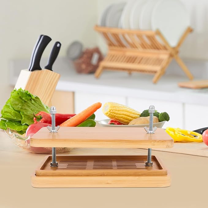 OSALADI Tofu Press Mold 3-layer Bean Curd Making Tool Drip Tray 26x15cm Home Kitchen Tofu Maker for DIY Soybean Curd Straining and Pressing