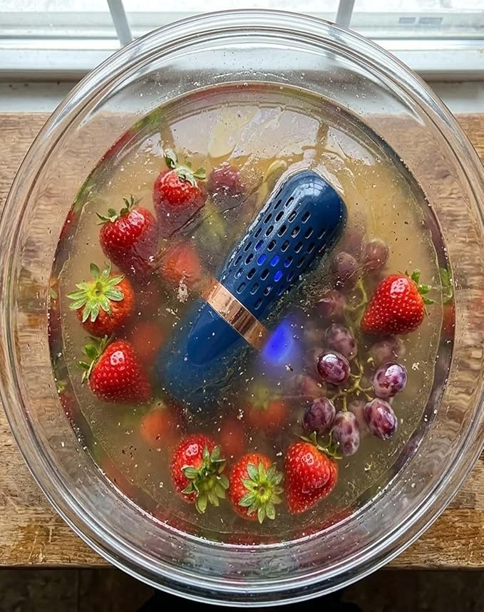 Produce Cleaner - Fruit Cleaner Cleaning Produce, Vegetables Meats in 10 Minutes, Portable, No Scrubbing for Home, Travel Outdoor Use