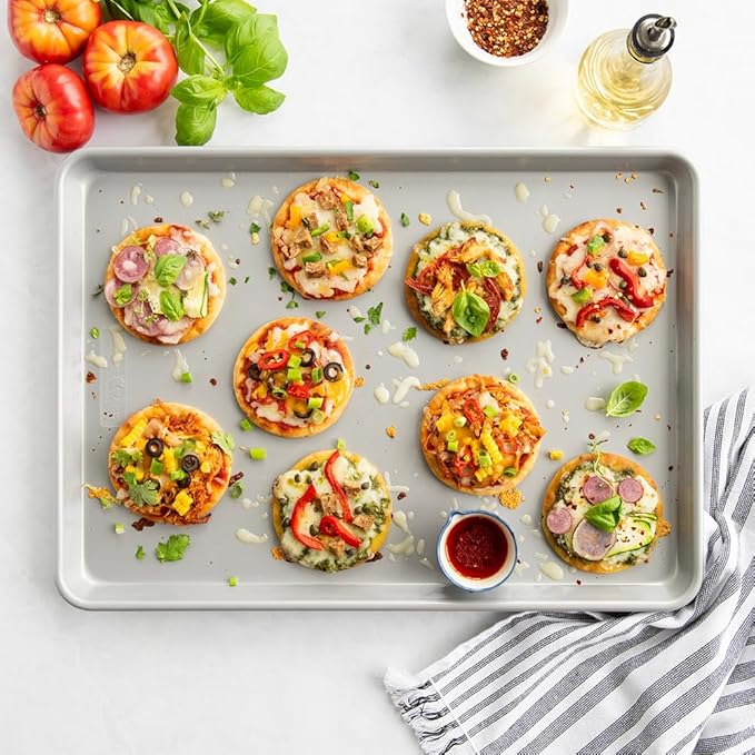 Nordic Ware Brilliant™ Colorful Bakeware 21 x 15 Extra Large Sheet Pan, Nonstick made without PFAS or PTFE for safe cooking; Reinforced steel rim prevents warping