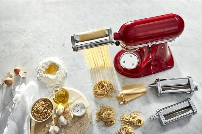 KitchenAid Stand Mixer Attachment,KSMPRA 3-Piece Pasta Roller & Cutter Set,(Pack of 2)