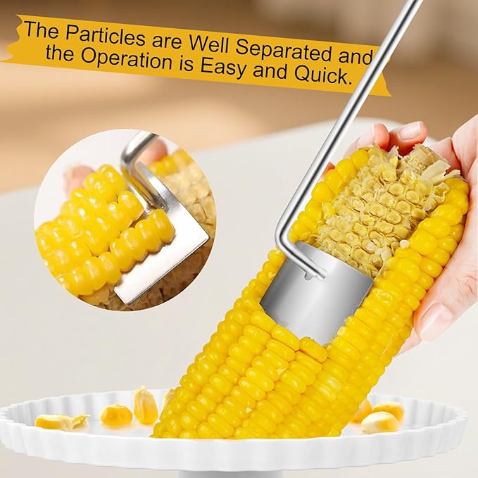 NEW Long Handle Stainless Steel Corn Peeler & Stripper,Corn Cob Stripper,Easy Clean Corn Peeler Corn Cob Stripper Tool