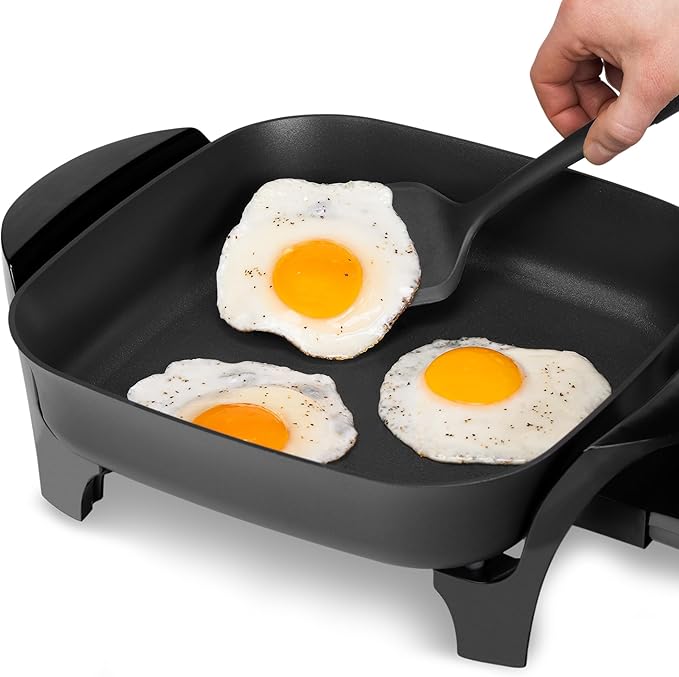 Presto 06620 11-Inch Electric Skillet,Black/White