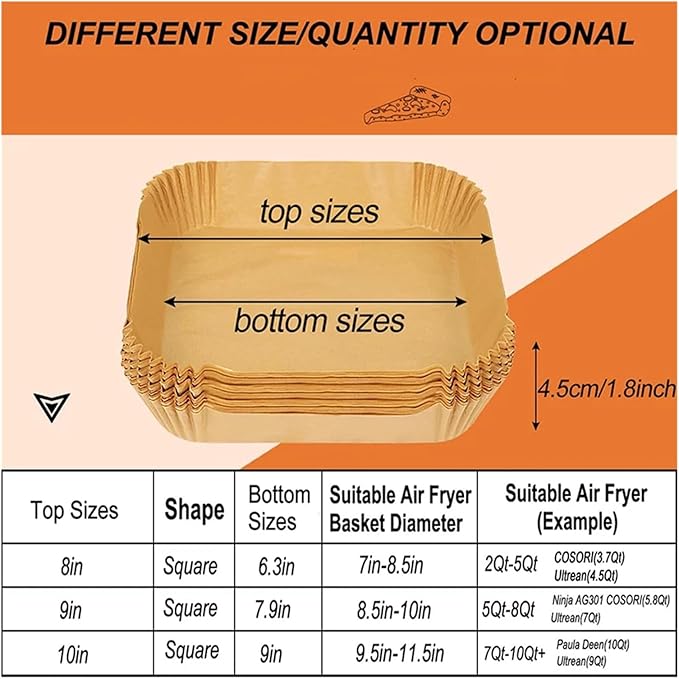 Large Air Fryer Disposable Paper Liners Nonstick 23cm Oven Airfryer Parchment Baking Paper ，Compatible For Ninja，Compatible For COSORI ，Grill Cooking Basket(20cm round,150 Pcs)