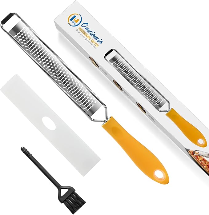 Lemon Zester & Heavy Duty Cheese Grater & Vegetable Grater — Parmesan Cheese Lemon, Garlic, Nutmeg, Chocolate, Fruits, Vegetables, Ginger - Cheese Shredder & Stainless Steel Grater