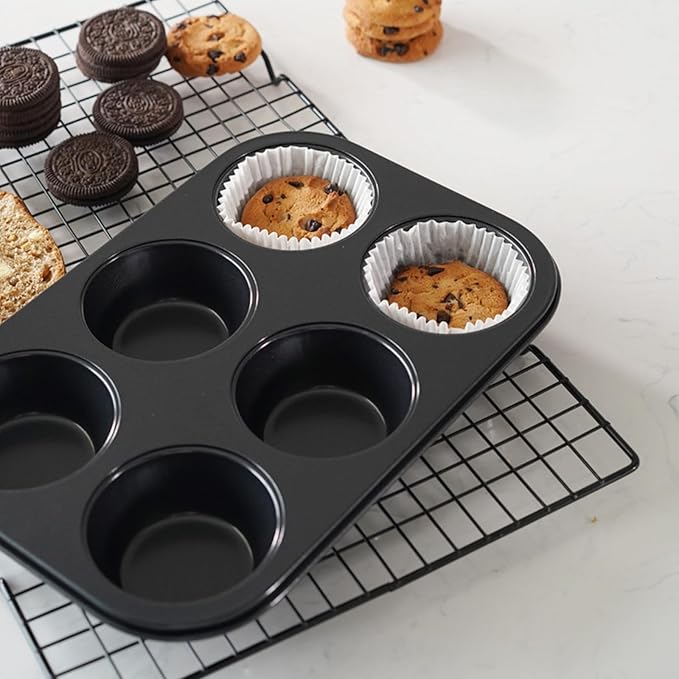 Yorkshire Pudding Pan Pop Over Baking Pans Popover Pans Nonstick 6 for Oven Baking, Frittatas, Muffins, Quiches, Pudding Cakes