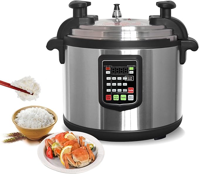 Kolice Commercial 220V electric (NOT 110V) Multi-Function Pressure Cooker, Multi Cooker Pressure Canner With Non-stick Inner Pot, widely used in Hotel Restaurant Kitchen (21L (22 QT))