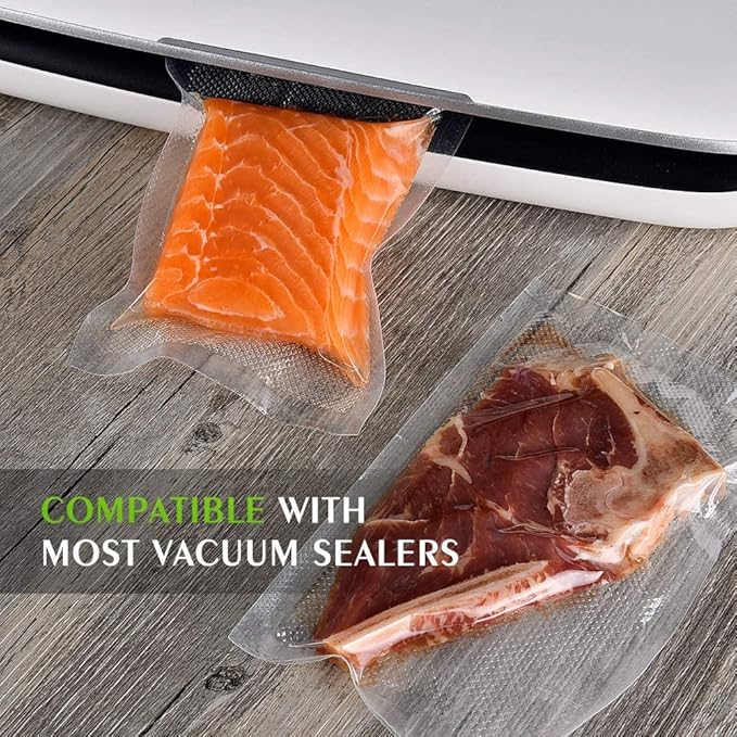 Vacuum Sealer Bags For Food:6 Rolls 11"x20' Commercial Grade BPA Free Bag Rolls Durable Customized Size Food Vac Bags for Storage and Sous Vide Cooking Puncture Prevention