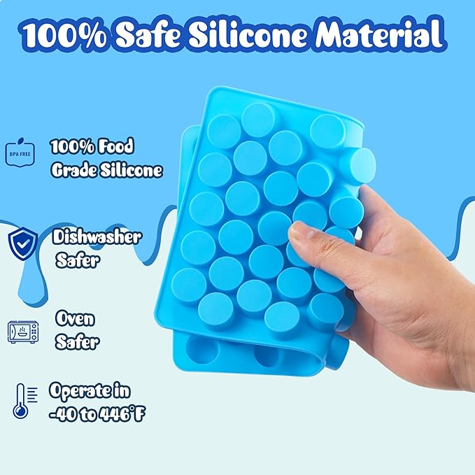 Sidosir 7Pcs Gummy Round Chocolate Silicone Molds, Silicone Roung Candy Mold for Cake Decoration, Non-Stick Gummy Mold for Parties, Gummy Round for Chocolate