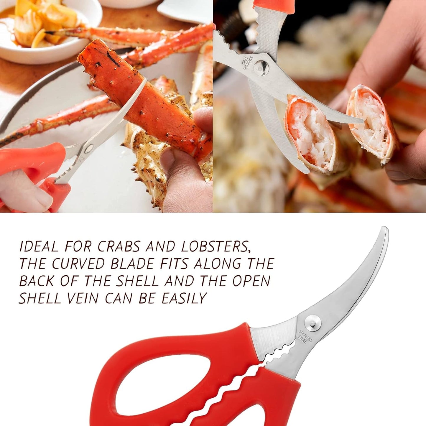 62 Pcs Crab Lobster Crackers and Picks Seafood Tools Set Includes 8 Butter Warmers, 8 Crab Leg Crackers and Forks, 2 Seafood Scissors, 8 Lobster Shellers, 28 Tealight Candles