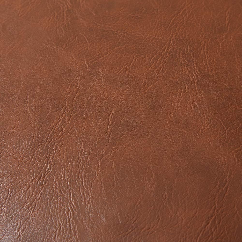 Fancy Homi Brown Boho Lumbar Faux Leather Decorative Throw Pillow Covers 12x24 Inch for Living Room Couch Bed Sofa, Solid Rectangle Cushion Case 30x60 cm, Rustic Modern Farmhouse Home Decor