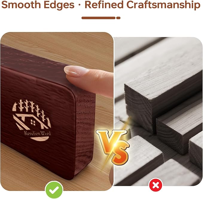 Magnetic Knife Strip, 16 Inch Oak Magnetic Knife Holder for Wall with N52 Strong Magnets, Premium Wooden Knife Magnetic Strip Organizer for Kitchen Knives, Tools ,No Drilling（Black Walnut）