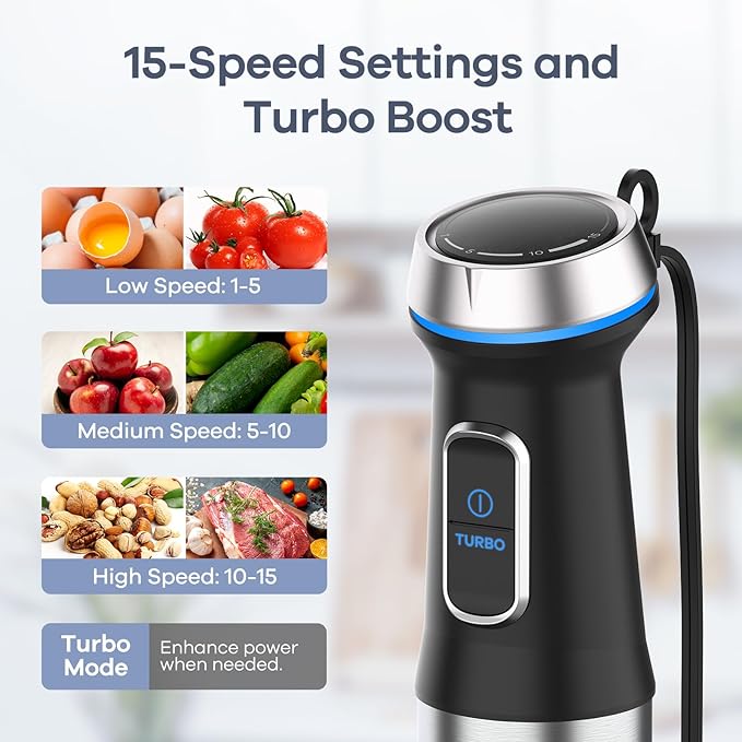 Ganiza GB08 Smoothie Blender and 6 in 1 Hand Blneder