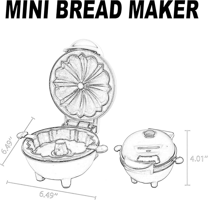 Mini Pancake Maker - Non-Stick Countertop Cake Pop Maker for Breakfast, Lunch & Snacks - Quick, Easy & Versatile Mini Cakes